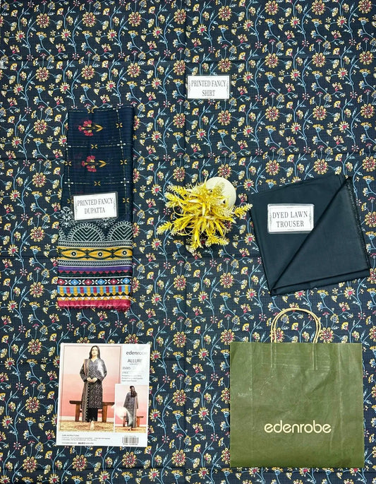 3Pcs Women's Unstitched Printed Suit