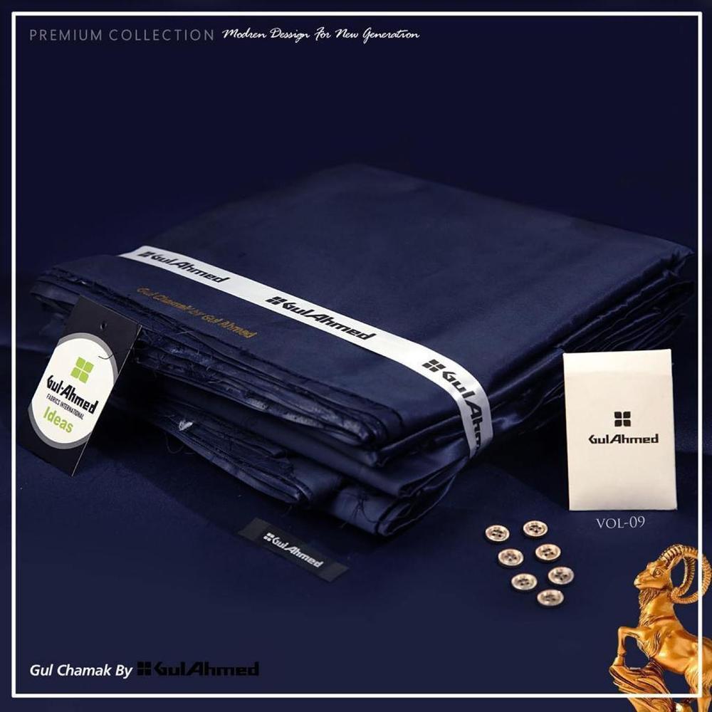 Men's Unstitched Silk Plain Suit