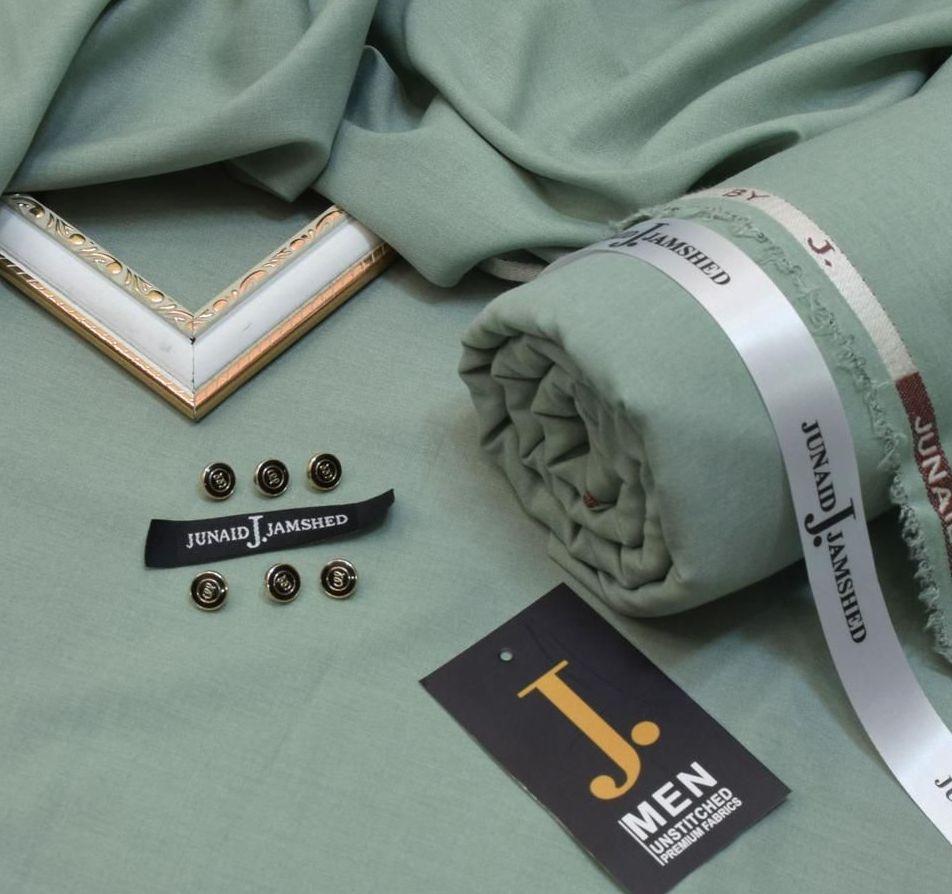 Men's Unstitched Wool Plain Suit