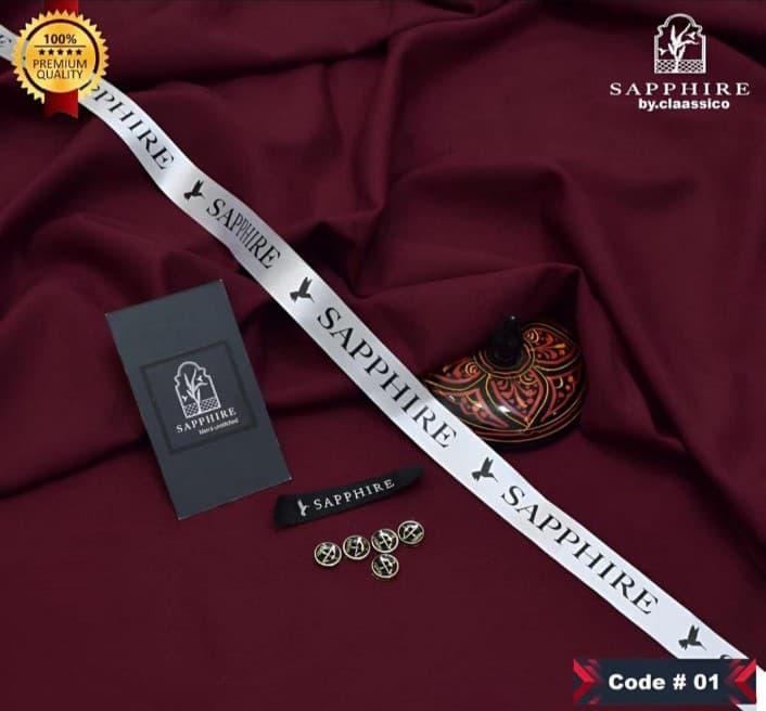 Men's Unstitched Wash & Wear Plain Suit Premium Quality