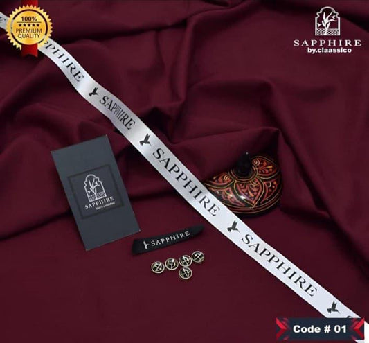 Men's Unstitched Wash & Wear Plain Suit Premium Quality