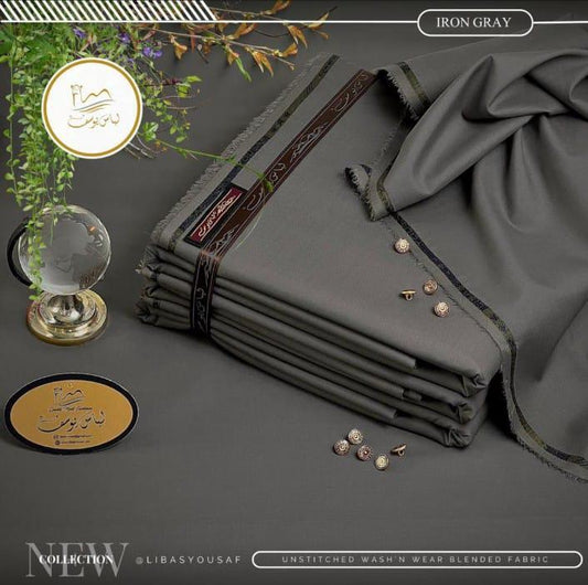 Men's Unstitched Wash & Wear Plain Suit