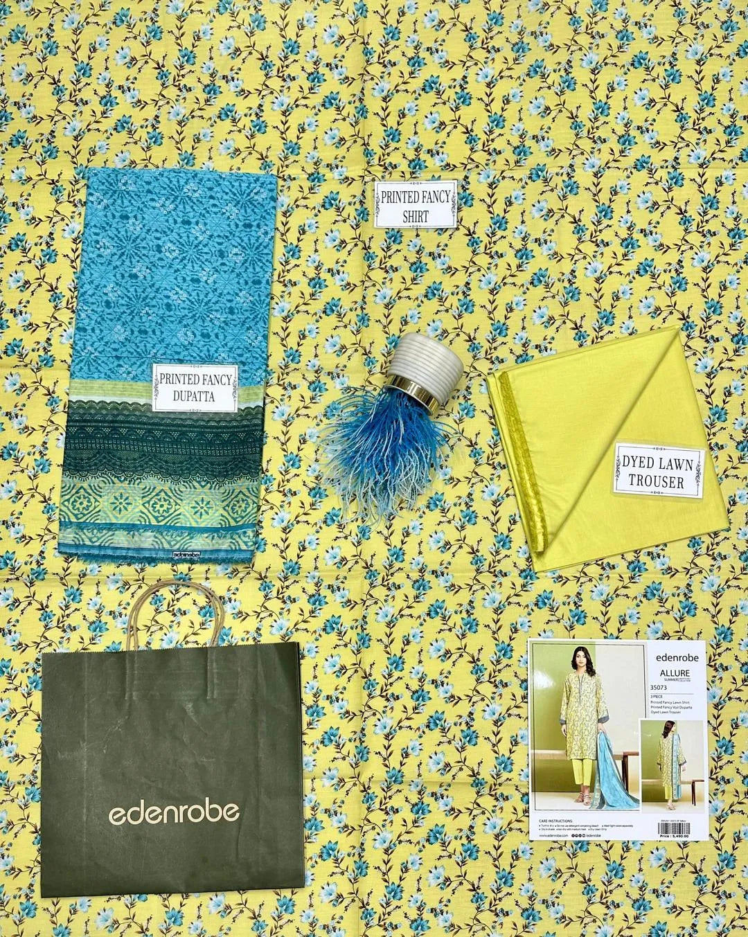 3Pcs Women's Unstitched Printed Suit