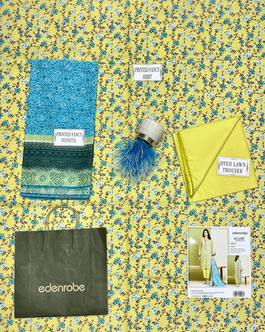 3Pcs Women's Unstitched Printed Suit