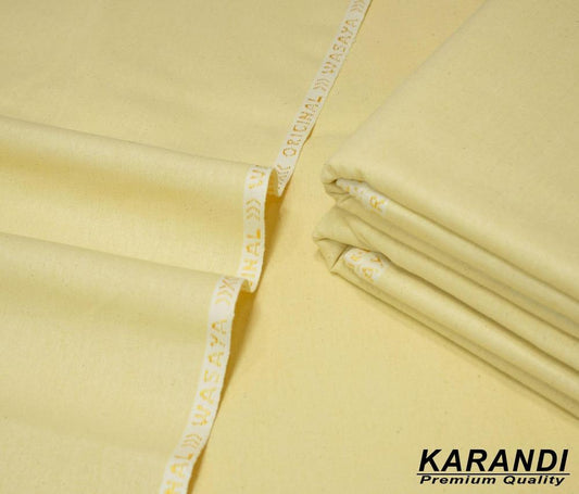 Men's Unstitched Karandi Plain Suit Premium Quality