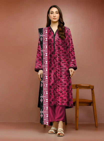 3Pcs Women's Unstitched printed Suit