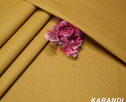 Men's Unstitched Karandi Plain Suit