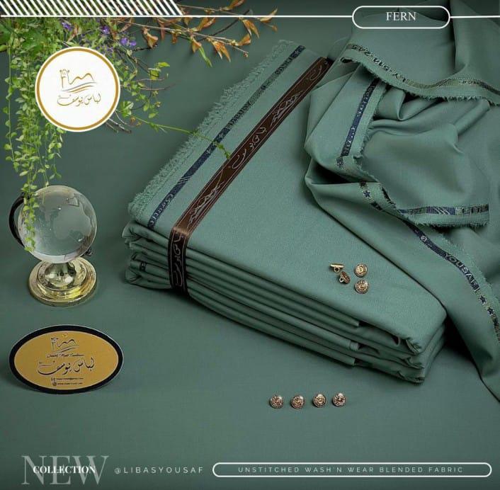 Men's Unstitched Wash & Wear Plain Suit