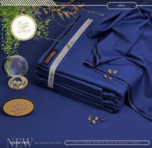 Men's Unstitched Wool Plain Suit